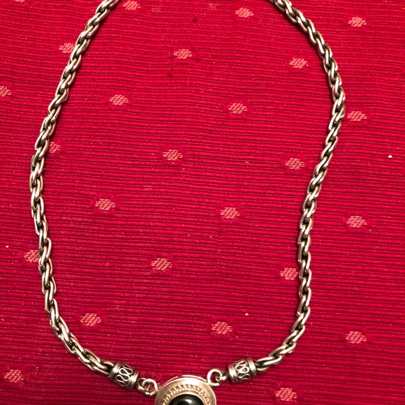 A vintage 925 Thailand silver necklace with Black onyx. - Picture 3 of 8